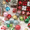 Décoration de fête 42/44 pièces boules de Noël colorées ornements d'arbre de Noël pendentifs suspendus décor à la maison cadeaux de l'année Noel Navidad 2022