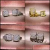 Другие другие серьги ювелирных изделий S925 Sier Sier Shirg Serging Fine 2 Carats FL Diamond 925 Bizuteria Orehini Gemstone Drop Delive 20 OTRJ4