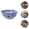 Miski miski ceramiczna sałatka z zupą ramen makaron makaron pho głębokie płatki japońska porcelanowa serwowanie mieszanki bluechinadinner talerze