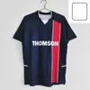 Maillot de Foot Paris Jerseys＃10 Ronaldinho Chulapa Luiz 2002 2003レトロサッカージャージ02 03クラシックヴィンテージフットボールシャツフランスの家