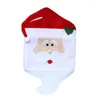 Chair Covers Christmas Cover Red Santa Claus Hat Dining For Year Merry Party Home Kitchen Table Decoration