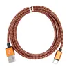 Braided Mobile Phone Cables 1M 2M 3M Type C Type-C Micro USB Charge Cable Fast Charging Cord Data Line For Smartphone