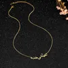 Choker Old English Name Necklace For Women Bijoux personnalisés en acier inoxydable 10 polices