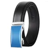 Riemen 2022 Men Belt mannelijke echte lederen band voor topkwaliteit automatische Buckle Black Cummerbunds Cinturon Hombre B619