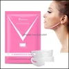 Altri strumenti per la cura della pelle Efero Double V Shaped 4D Face Mask Idratante Lifting Chin Neck Shape To Slim Firm Skin Care 10Pcs Drop Deli Dhpdq