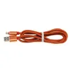 Cabos de dados de sincronização de couro PU 25 cm de 100cm Micro USB Tipo C Cabo de carregamento Fast Charger para Xiaomi Samsung Charge Mobile Tone Line