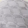 枕ホワイトピンクグレーのフェイクファーカバー固体豪華な幾何学枕カバー