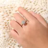 2023 NEW Hand held Flower Diamond Ring Girl Mo Sangshi ruby Screw pattern ring mens rings classic men Titanium steel designer for women luxury gifts woman girl jewlery