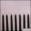 Kaarsen Home Decor Garden Pack van 6 Remote Halloween Taper Zwarte kleur Flameless Fake Pillar Battery met bevatten druppel Delive OT8Q5