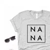 Nana Square Print Women Tee Hipster Funny T-Shirt Lady Yong Girl 6 Color Top Zy-660