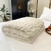 Coperte Coperta in finta pelliccia Coperta in peluche Per il tempo libero Morbida e comoda Autunno Inverno Caldo Tinta unita Per uso domestico Divano da viaggio Decorazioni Siesta Getta