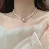 Choker Koreaanse mode barokke parelketting ketting voor vrouwen meisjes 2022 trend sieraden hart hanger bruidsbetrokkenheid