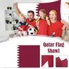 Beralar Sihirli Dikişsiz Ulusal Bayrak Katar Şal Türban Sürekli Değişen Açık Mekan Eşarp Çok Fonksiyonlu B9K2
