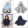 Vestes Hooyi bébé garçons sweats à capuche né cape infantile Poncho Smock vêtements enfants réversible manteau fille survêtement polaire