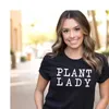 Plant Lady tryck kvinnor avslappnad rolig t -shirt för yong flicka topp tee hipster drop ship