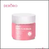 Andra hudv￥rdsverktyg 60g Pink Clay Mask Pore Svart prickar Blackhead Deep Cleansing Masks Against Face Acne Exfoliating Facial Beauty Dhnnb