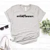 Fleurs sauvages femmes t-shirts Hipster drôle T-shirt dame Yong haut pour fille t-shirt livraison directe