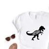 Auntysaurus Dinosaur -vrouwen T -shirts Casual grappig t -shirt voor Lady Yong Girl Top Tee