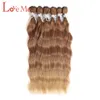 Hair pieces LOVE ME Natural Wave Bundles Wavy Synthetic Extensions Ombre Blonde Weave 6Pcs/Pack 20 inch 221103