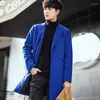 남성용 트렌치 코트 2022 캐주얼 울 혼합 비즈니스 고품질 Long Jackets 남성 레저 외투 남성 FIT 5XL