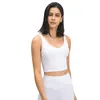 Yoga-outfit V-hals Sport BH voor vrouwen Longline Gedekte workout Gym Bha's U-BACK GEWEGEN TRUKK TOPS RIBBED Fitness Running Top