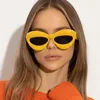 نظارة شمسية خريف 2022 بانك كات عين النساء رجال مثير بارد العلامة التجارية مصمم التفاف حول نظارات الشمس UV400 ظلال بيضاوية سميكة