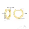 Hoop Earrings 1 PCS Zircon Ear Cuffs For Women Men Clips On Ears Circle Round Piercing Hip Hop Daily Jewelry Wholesale KBE126