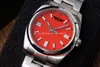 KRF Montre Unisexe Lumineux 36mm 126000 Cadran Rouge CAL.3230 Automatique Mécanique 904L Eta Montre Femme Mens Midsize Dames Montres Montres-bracelets