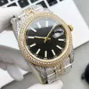 20239zmr armbandsur Diamond Watch 2022 Mens Automatic Mechanical Watch Sapphire 41mm Strap Diamond Stacked Steel Women Wristwatch Montre de Luxe