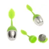 Silicone Tea Infuser Tools Leaf with Food Grade Make Bag Filter Creative Stainless Steel Tea Strainers Ocean Ship FY2527