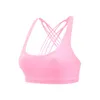 Completo da yoga classico tinta unita incrociato sul retro reggiseno sportivo da donna canotta fitness canotta antiurto senza anello in acciaio con pettorina