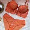 Sexy Set Bra Bra Pequeno Crista de Lingerie de Chave Mulheres recebem um grande conjunto de sutiãs de anti-Sagging de mama