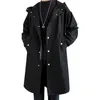 Hommes Trench-Coats 2022 Automne Hommes Vestes À Capuche Harajuku Coupe-Vent Poche Pardessus Mâle Casual Outwear Hip Hop Streetwear Manteaux T221114