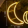 Strängar Thrisdar 40cm LED Moon Christmas String Lights Outdoor Fairy Garland för bröllopsfestplatsdekor