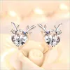 Stud Stugg One Deer ha i S925 Sterling Sier Orecchini semplici con diamanti Deliverità per gocce femminile fresco 2022 Gioielli DHML6