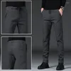 Men's Pants 2022 Autumn Winter Casual Men Cotton High Quality Designer Zipper Pocket Elegant Blue Long Formal Trousers Male 28-38