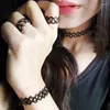 Catene 4X Vintage Boho Tattoo Choker Elastic Stretch Collana Bracciale Set Henna retrò