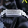 Dlvx armbandsur diamantklocka automatisk mekanisk rörelse män titta vattentät armband safir busins ​​armbandsur stainls stål 40mm armbandsur montrep91t