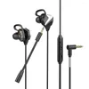 Gaming 3,5mm fones de ouvido com fio Double Horn Driver estéreo