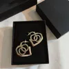 Boucles d'oreilles de créateurs de luxe Love Hoops Coeur Engration d'oreilles en forme de coeur Silver Gold Hoop Earring Designers For Women Jewelry C Stud Earring 267Q