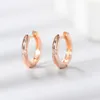 Hoop Earrings 1 PCS Zircon Ear Cuffs For Women Men Clips On Ears Circle Round Piercing Hip Hop Daily Jewelry Wholesale KBE126