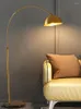Lampy podłogowe nowoczesne minimalistyczne marmurowe pionowe lampa nordycka designerka miedziana lekka luksusowa luksusowa studium salonu łowienie sypialni