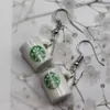 Stud New Simation Coffee Cup Earrings Fashion Creative Earring For Women Gift Jewelry Wholesale Dangle Drop Delivery 2022 Smttv