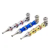 pipes smoke shop disposable shisha vape pen Enamel colored hollow pipe with cap portable washable Bongs