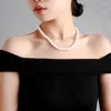 Collier ras du cou élégant, grande perle d'imitation blanche, 8mm/10mm, chaîne de clavicule pour femmes, bijoux de mariage, cadeau pour maman