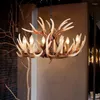 Kroonluchters E14 Kroonluchter Antler Retro Hangers Licht Amerika Loft Coffee Bar Dijntafel Restaurant El Lobby Store Hanging Lighting