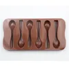 6-waliczność gorąca czekoladowa łyżka silikonowa forma DIY Pudding Candy Cocoa Coffee Toftterscotch mieszanie łyżka łyżka narzędzia MJ1021