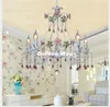 Kroonluchters Europese Witte Roos Stijl Kroonluchter Licht Luxe Decoratieve Hanglamp Indoor Ijzer Kristal Eetkamer Verlichting