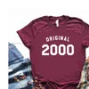 Original 2000 00s anniversaire impression t-shirt femmes décontracté drôle pour Yong dame haut pour fille