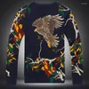 Men's Sweaters Chinese Style Swallow Pattern 3d Printing Streetwear Knit Sweater Spring 2022 Quality Soft Smooth Elastic Men M-XXXL